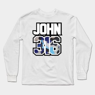 JOHN 3:16 Bible Verse Camouflage Long Sleeve T-Shirt